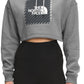 The North Face Women's Crop Graphic Hoodie Gray Size Medium