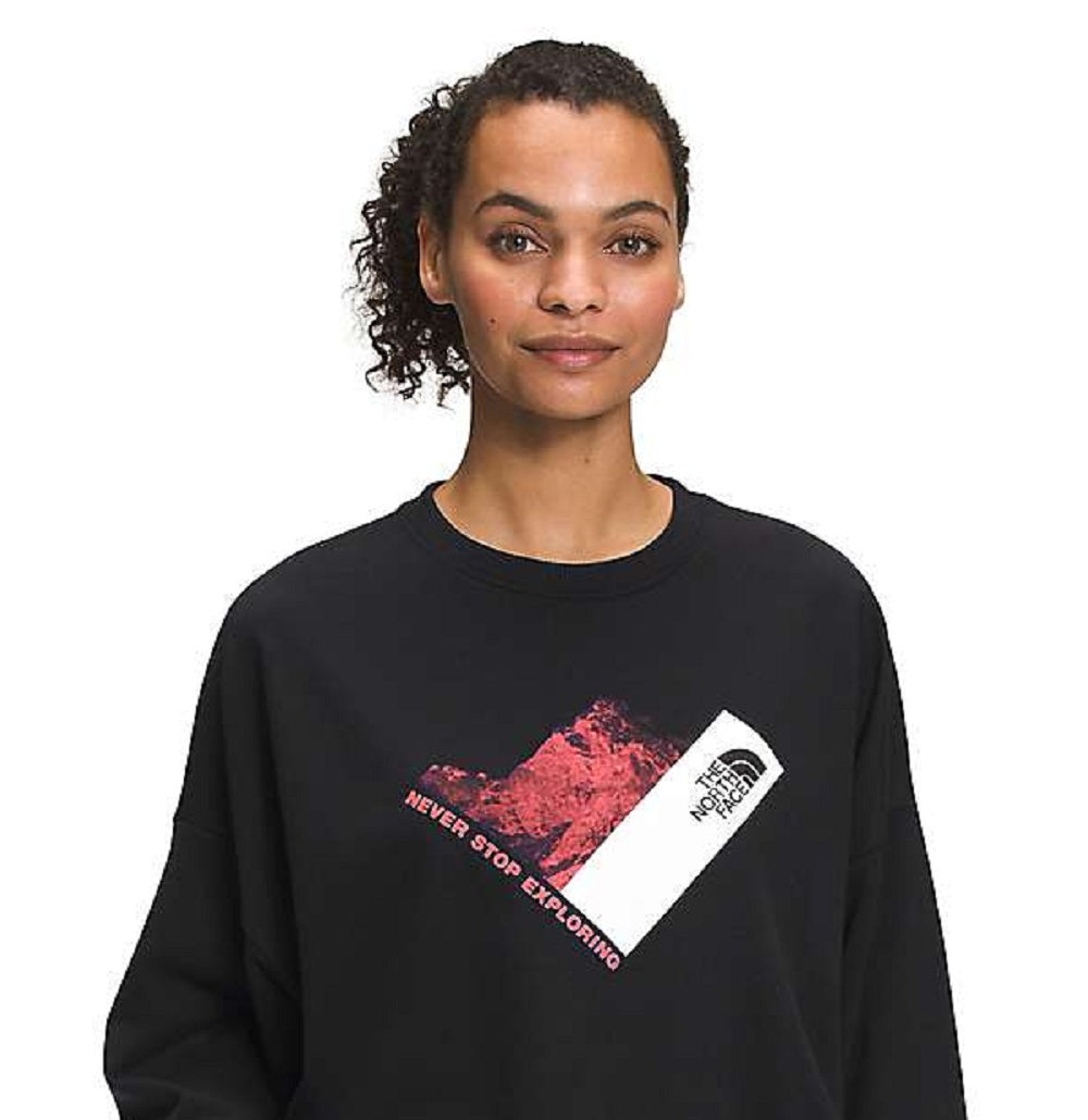 The North Face Women's Recycled Climb Graphic Crew Black Size X-Large