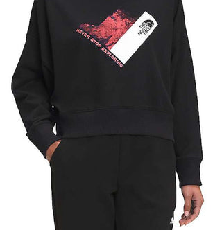 The North Face Women's Recycled Climb Graphic Crew Black Size X-Large