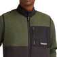 Timberland Men's Colorblocked Fleece Full Zip Vest Green Size X-Large