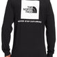 The North Face Men's Long Sleeve Nse Box Logo Graphic Tee Black Size Medium