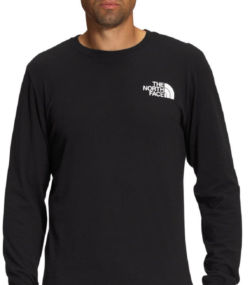 The North Face Men's Long Sleeve Box Logo Graphic Tee Black Size Large