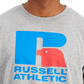 Russell Athletic Men's Lawrence Logo Graphic T-Shirt Gray Size X-Large