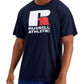 Russell Athletic Men's Lawrence Logo Graphic T-Shirt Blue Size Small