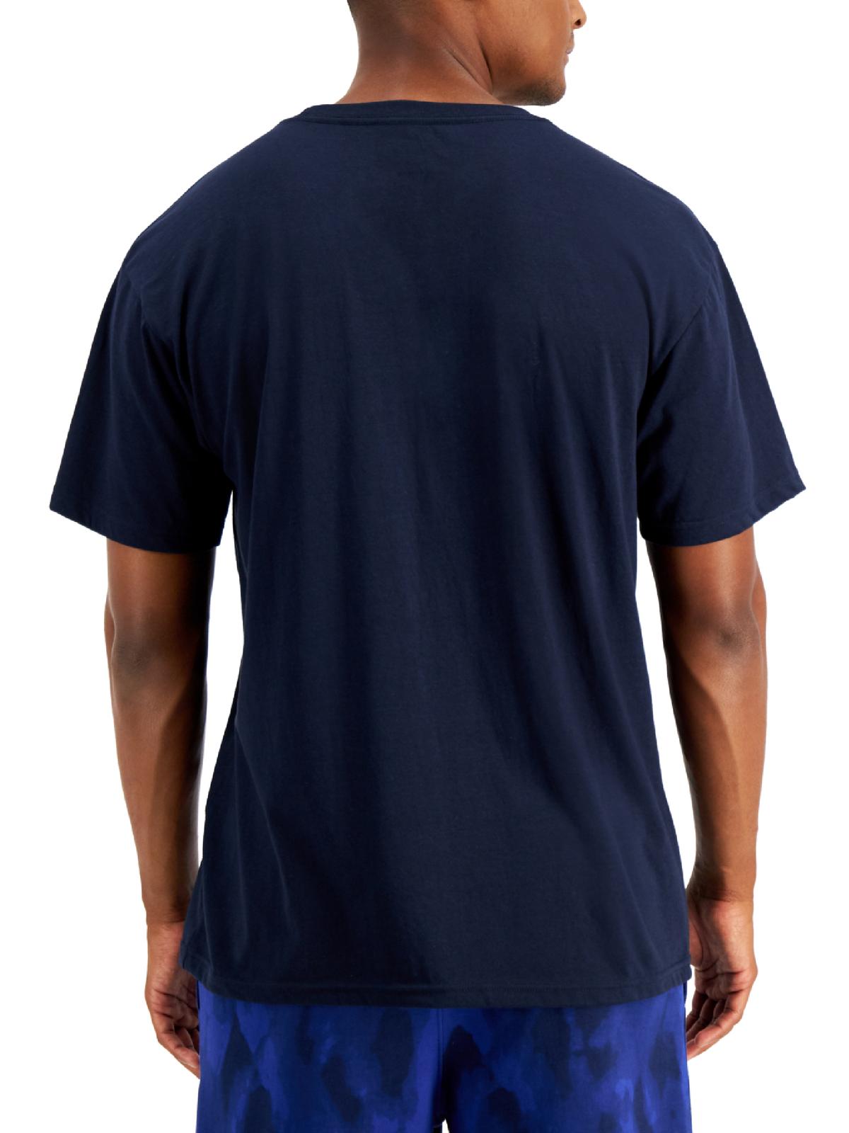 Russell Athletic Men's Lawrence Logo Graphic T-Shirt Blue Size Small