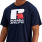 Russell Athletic Men's Lawrence Logo Graphic T-Shirt Blue Size Small