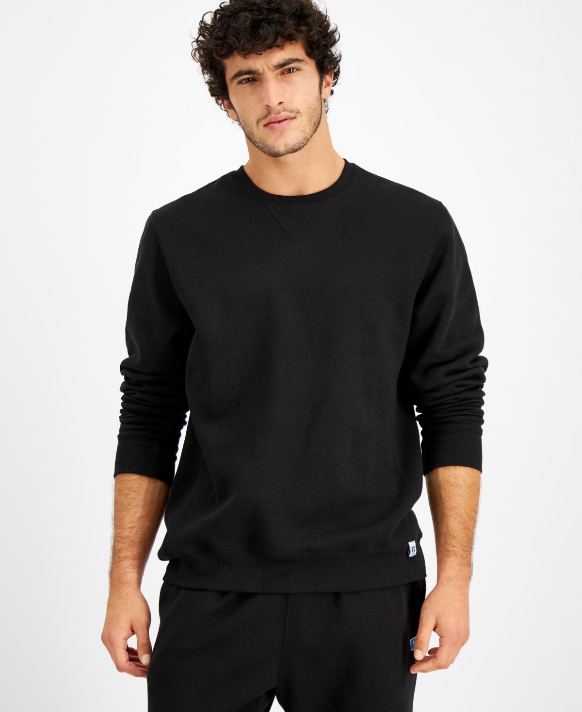 Russell Athletic Men's Solid Fleece Sweatshirt Black Size Medium