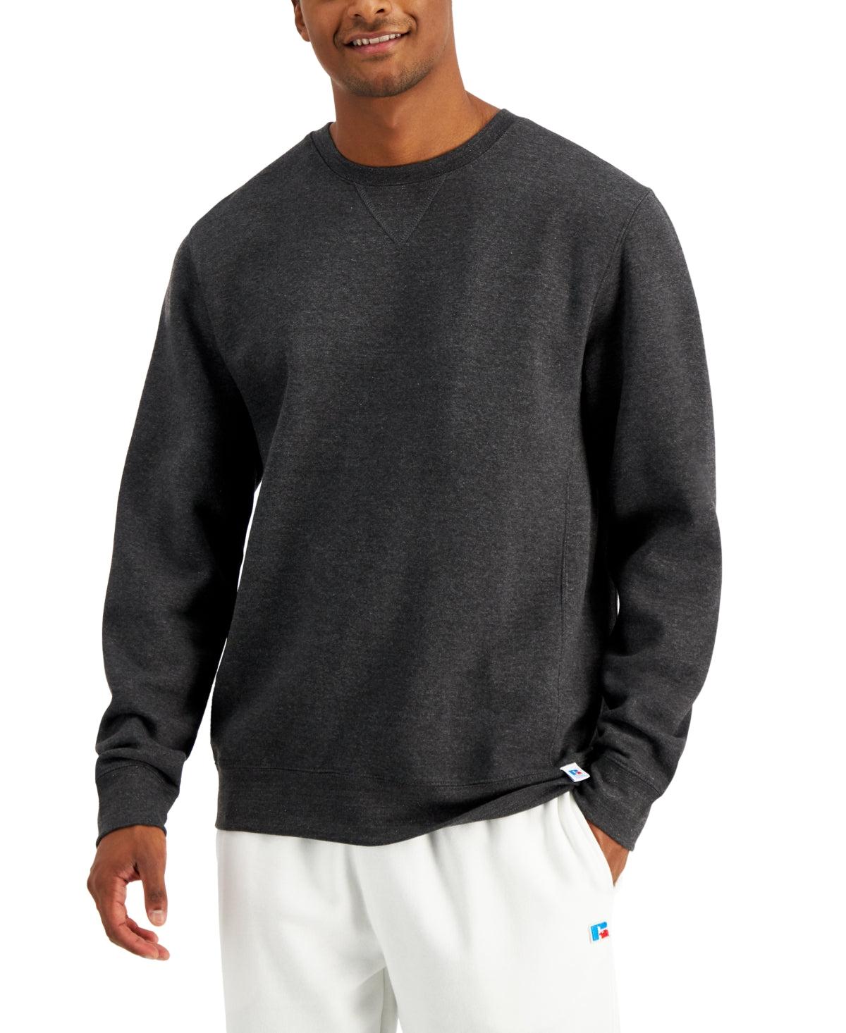 Russell Athletic Men's Solid Fleece Sweatshirt Gray Size Large