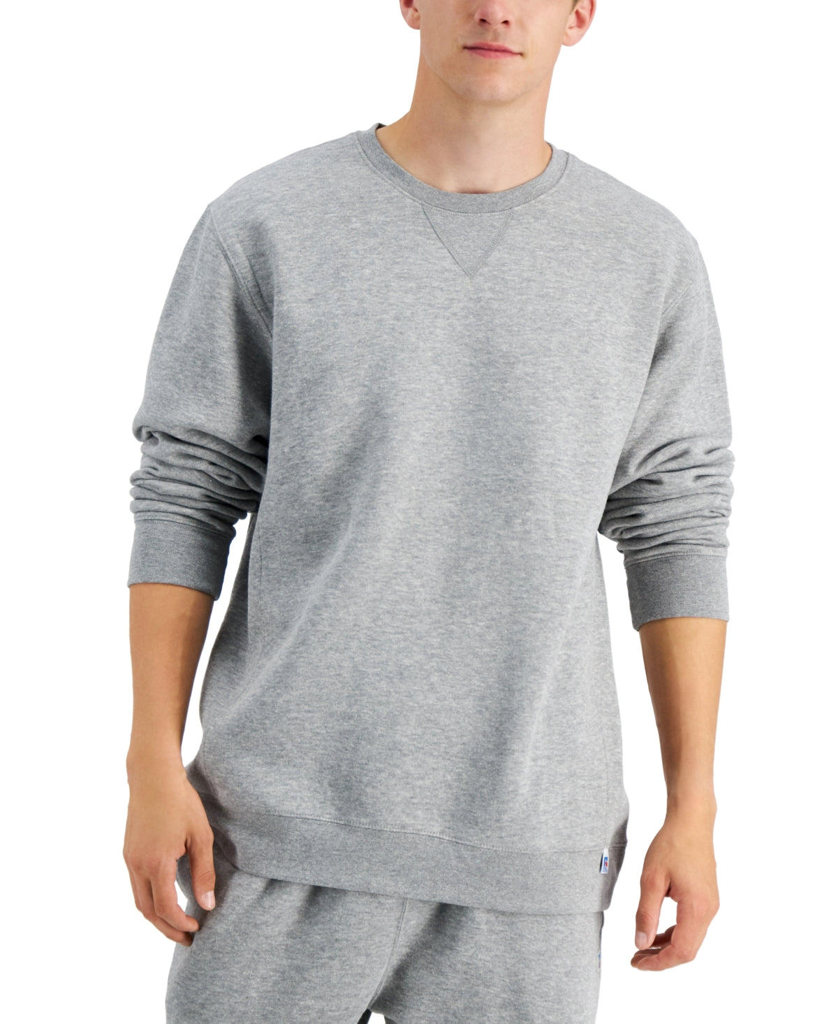 Russell Athletic Men's Solid Fleece Sweatshirt Gray Size Medium