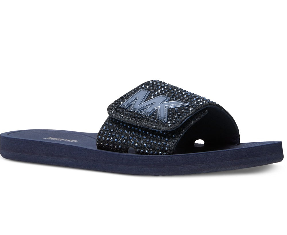 Michael Kors Women's Mk Logo Slide Blue Size 8
