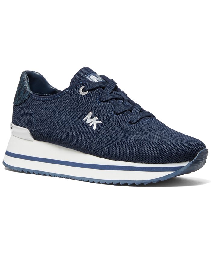 Michael Kors Women's Monique Knit Sneaker Blue Size 7