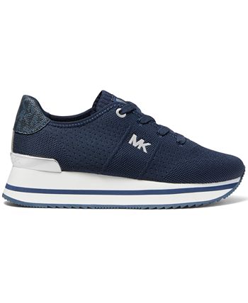 Michael Kors Women's Monique Knit Sneaker Blue Size 7