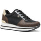 Michael Kors Women's Metallic Textile Lace Up Fashion Sneakers Brown Size 6.5