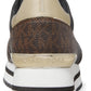 Michael Kors Women's Metallic Textile Lace Up Fashion Sneakers Brown Size 6.5