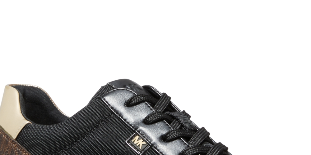 Michael Kors Women's Metallic Textile Lace Up Fashion Sneakers Brown Size 6.5