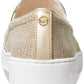 Michael Kors Women's Keaton Coated Canvas Two Tone Logo Slip On Sneaker Yellow Size 9.5
