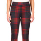 Sanctuary Women's Carnaby Plaid Kick Cropped Pants Red Size Small