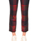 Sanctuary Women's Carnaby Cotton Plaid Kick Crop Pants Red Size Medium