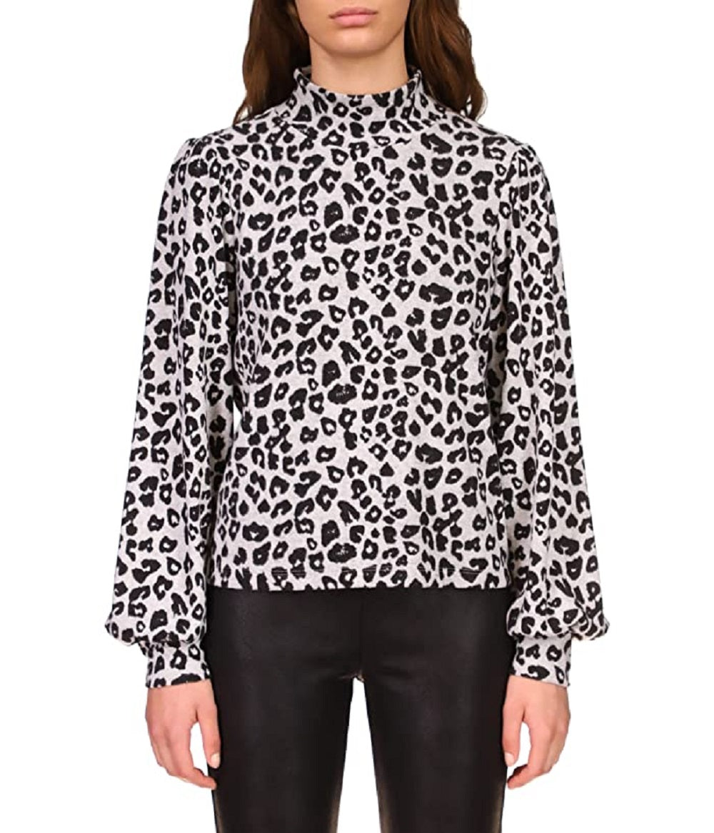 Sanctuary Women's For Keeps Print Top Black Size Small