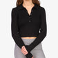 Sanctuary Women's Bel Air Rib Polo Sweater Black Size X-Small