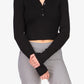 Sanctuary Women's Bel Air Rib Polo Sweater Black Size X-Small