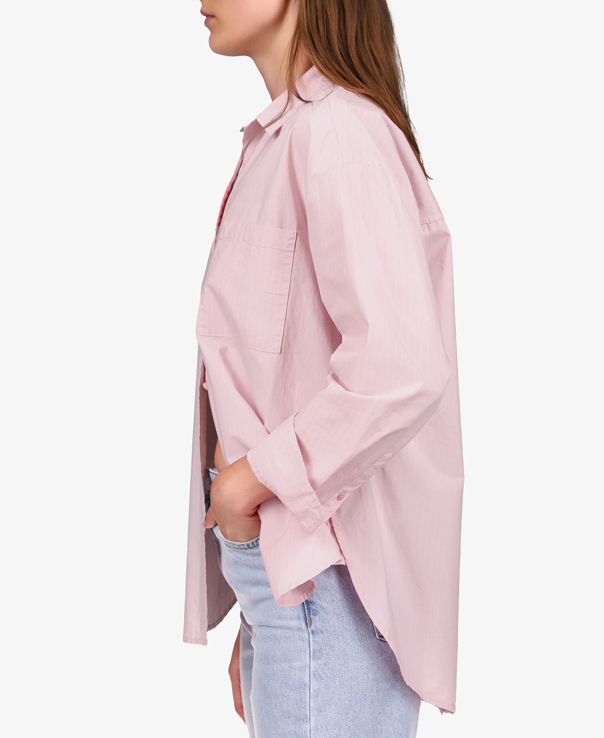 Sanctuary Women's Open Back Cotton Tunic Top Pink Size Medium