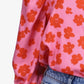 Sanctuary Women's Daily Floral Button Front Blouse Pink Size X-Large