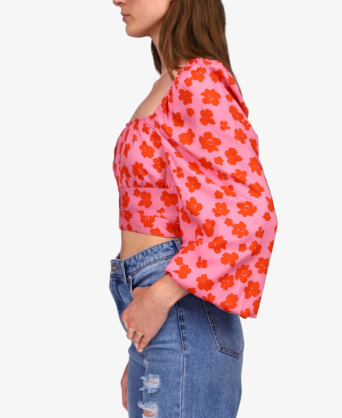 Sanctuary Women's Going Solo Tie Back Crop Top Pink Size Large