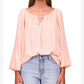 Sanctuary Women's Tie Neck Convertible Blouse Pink Size X-Small