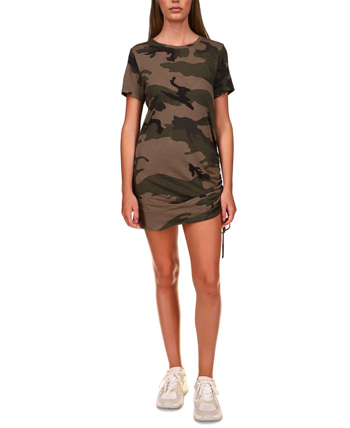 Sanctuary Women's The Drawstring T-Shirt Dress Green Size Small