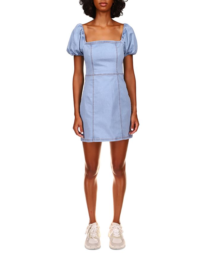 Sanctuary Women's After Me Bodycon Denim Minidress Blue Size 8