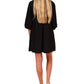 Sanctuary Women's Cotton Blend Knit Babydoll Minidress Black Size X-Small