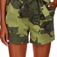 Sanctuary Women's Camouflage Belted High Waist Shorts Green Size 28