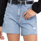 Sanctuary Women's Sidewalk Distressed Raw Hen Denim Cutoff Shorts Blue Size 24