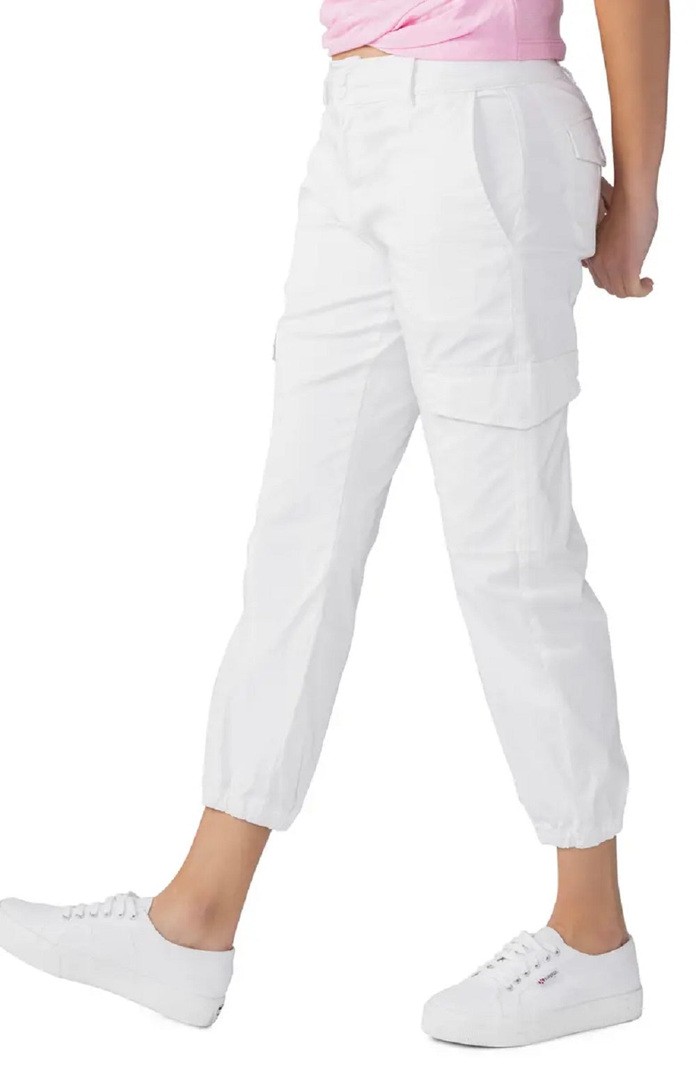 Sanctuary Women's Rebel Crop Stretch Cotton Pants White Size 28
