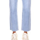 Sanctuary Women's Good Vibes High Waist Raw Hem Crop Straight Leg Jeans Blue Size 25