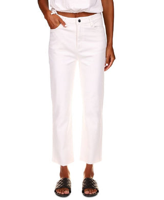 Sanctuary Women's Good Vibes High Waist Straight Leg Crop Jeans White Size 29