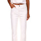Sanctuary Women's Good Vibes High Waist Straight Leg Crop Jeans White Size 29