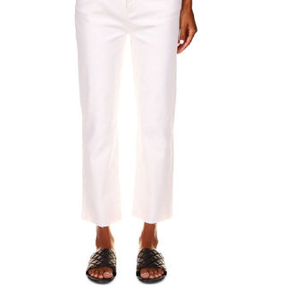 Sanctuary Women's Good Vibes High Waist Straight Leg Crop Jeans White Size 29