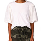 Sanctuary Women's Cloud Control Eyelet Puff Sleeve Cotton Blend Top White Size Small