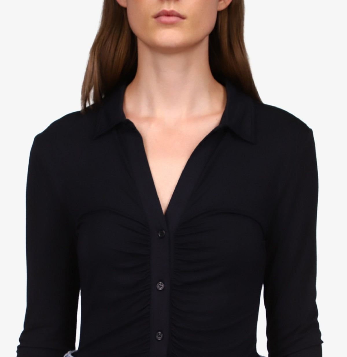 Sanctuary Women's Dreamgirl Button Up Top Black Size Large