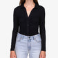 Sanctuary Women's Dreamgirl Button Up Top Black Size X-Large