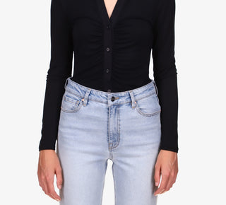 Sanctuary Women's Dreamgirl Button Up Top Black Size X-Large