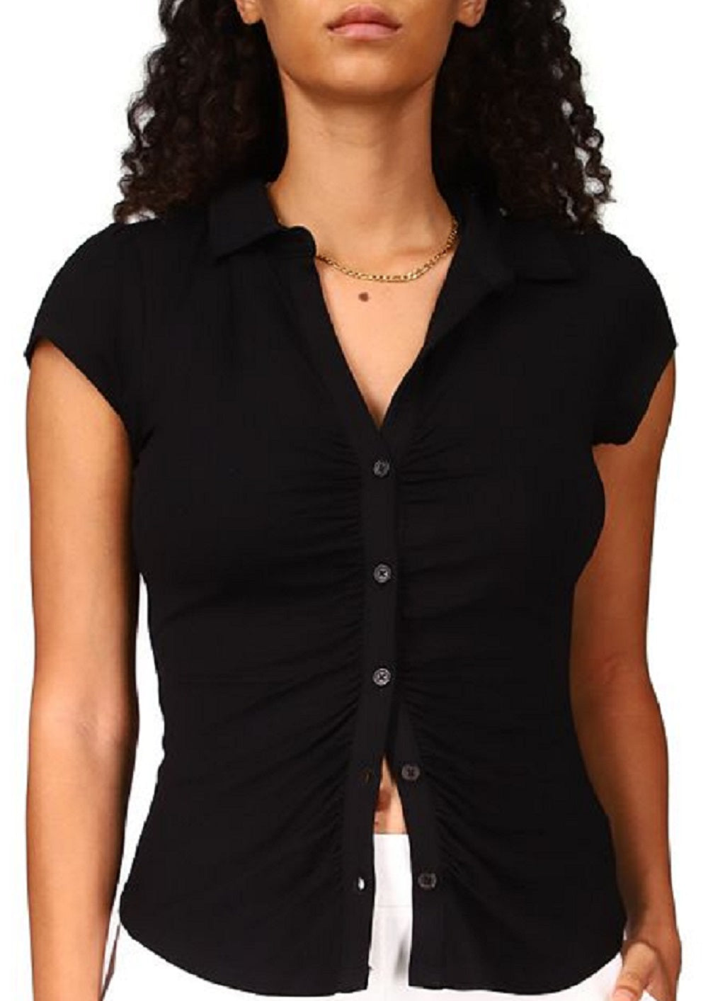 Sanctuary Women's Dream Button Up Shirt Black Size X-Small