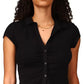 Sanctuary Women's Dream Button Up Shirt Black Size X-Small