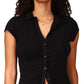 Sanctuary Women's Dream Button Up Shirt Black Size Small