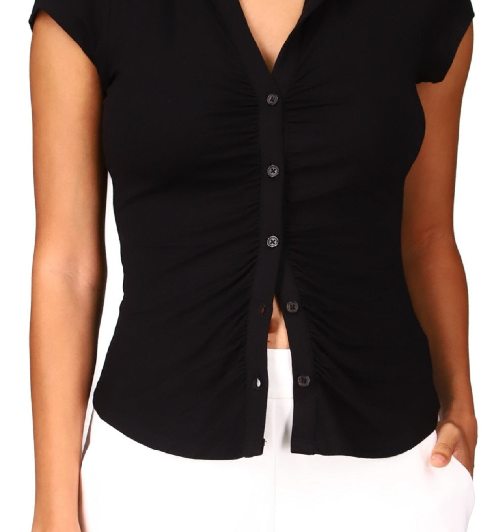 Sanctuary Women's Dream Button Up Shirt Black Size Small