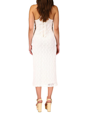 Sanctuary Women's Into The Night Crochet Midi Dress White Size Large