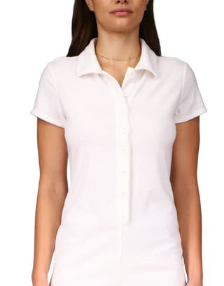 Sanctuary Women's Poolside Terry Cloth Rompe White Size Medium