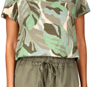 Sanctuary Women's The Perfect Print T-Shirt Green Size Medium